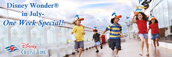 Disney Wonder® in July - One Week Special!