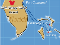 3-Night Bahamian Cruise Map