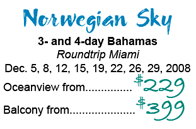 Norwegian Sky Sailings